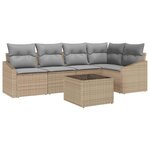 vidaXL Ensemble de salle à manger pour jardin 6 Pièces Beige  Gris clair