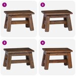 vidaXL Tabouret Naturel 30 x 20 x 20 cm Bois d'Acajou