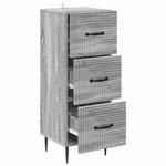 vidaXL Armoire à tiroirs Sonoma gris 33 x 34 5 x 89 5 cm