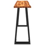 vidaXL Table console à live edge 140x40x80 cm bois d'acacia solide