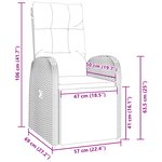 vidaXL Ensemble de salle à manger de jardin 5 pièces avec coussins Noir Rattan Poly