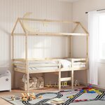 vidaXL Lit haut sans matelas 75x190 cm bois de pin massif