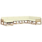 vidaXL Ensemble de canapés d'extérieur 8 pc Blanc et crème