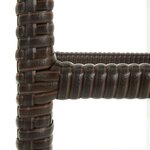 Vidaxl tabourets de bar avec coussins lot de 2 marron résine tressée