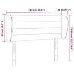 vidaXL Tête de lit avec oreilles Bleu foncé 103x23x78/88 cm Velours