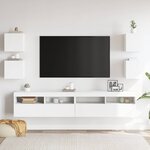 vidaXL Meubles TV muraux 4 Pièces Blanc 30 5x30x30 cm