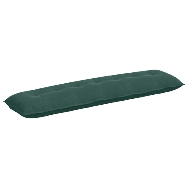 vidaXL Coussin de Dos Vert foncé 200 x 50 cm Tissu en velours côtelé