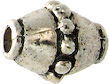 Perle métal toupie Ø8 mm Argenté
