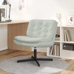 vidaXL Fauteuil relaxant pivotant Gris clair 63 x 75 x 76 cm Velours