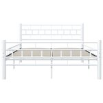 vidaXL Cadre de lit sans matelas blanc métal 140x200 cm