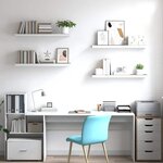 vidaXL Étagères flottantes 4 Pièces chêne et blanc 80x23 5x3 8 cm MDF