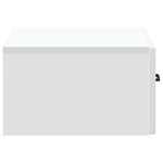 vidaXL Cabinet de chevet mural avec tiroir Blanc 49 x 34 5 x 20 cm