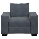 vidaXL Fauteuil gris foncé 60 cm velours