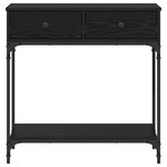 vidaXL Table console Chêne noir 75x34.5x75 cm Bois d'ingénierie