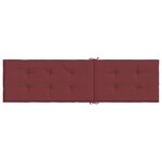 vidaXL Coussin de chaise longue rouge bordeaux mélangé (75+105) x 50 x 4cm