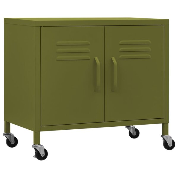 vidaXL Armoire de rangement Vert olive 60x35x56 cm Acier
