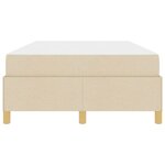 vidaXL Cadre de lit avec matelas Crème 120 x 200 cm tissu