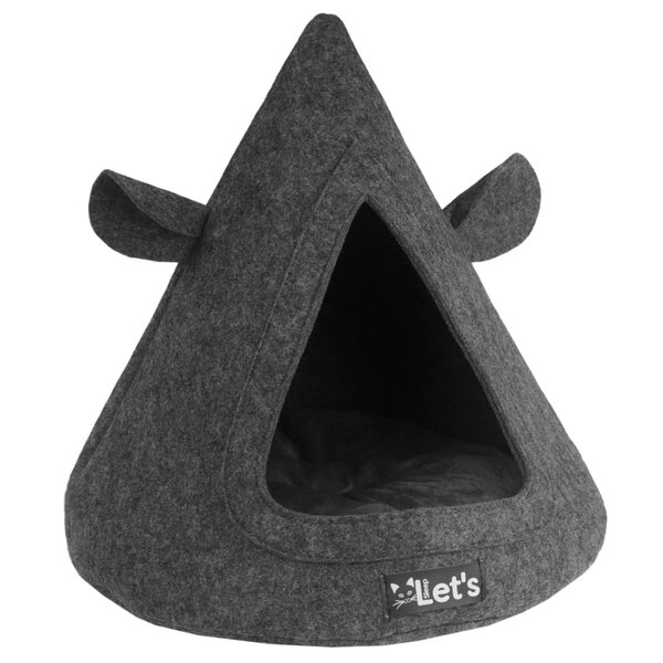 Let's Sleep Grotte pour animaux de compagnie TeePee Anthracite