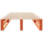 vidaXL Cadre de lit sans matelas cire marron 75x190 cm bois pin massif