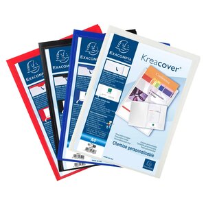 Chemise De Présentation Polypropylène Souple Krea Cover - A4 - Couleurs Assorties - X 30 - Exacompta