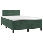 vidaXL Sommier à lattes de lit avec matelas LED Vert foncé 120x200 cm