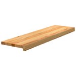 vidaXL Marches d'escalier 12 Pièces marron clair 90x25x2 cm chêne massif