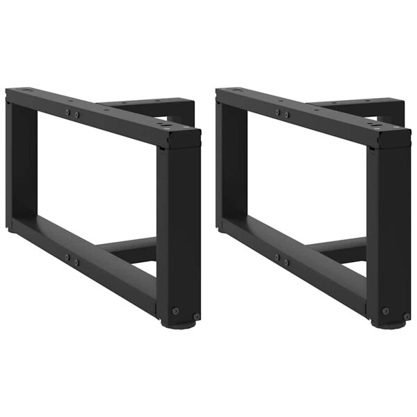 vidaXL Pieds de table basse en T  2 pièces  noir  70 x 25 x (30-31) cm  acier