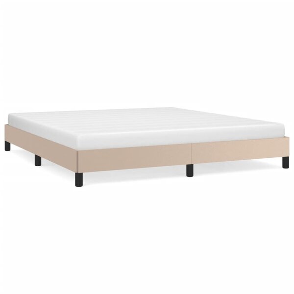 vidaXL Cadre de lit Cappuccino 160x200 cm Similicuir