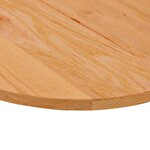 vidaXL Dessus de table 100x50x2 cm bois de chêne massif ovale