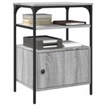 vidaXL Support d'imprimante à 3 niveaux sonoma gris 50x40x76 cm