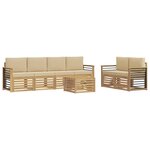vidaXL Ensemble de canapés d'extérieur 7 pc