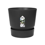 ELHO Pot de fleurs rond Greenville 40 - Extérieur - Ø 39 x H 36,8 cm - Vivre noir