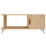 vidaXL Table basse chêne sonoma 90x50x40 cm bois d'ingénierie