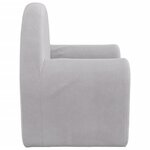 vidaXL Canapé-lit pour enfants gris clair peluche douce