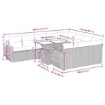 vidaXL Ensemble de canapés de jardin 11 Pièces et coussins rotin acacia