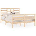 vidaXL Cadre de lit sans matelas bois massif 140x190 cm