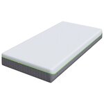 vidaXL Matelas Blanc  Gris 90 x 190 cm Mousse