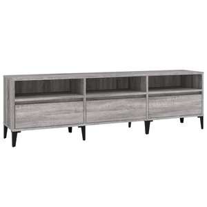 vidaXL Meuble TV sonoma gris 150x30x44 5 cm bois d'ingénierie