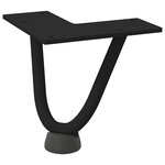 vidaXL Pieds en épingle à cheveux pour table basse 4 pièces Noir 10 cm Acier massif