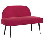 vidaXL Banc rembourré avec dossier Bordeaux 110 x 60 x 76 cm Velours