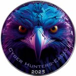 Pièce de monnaie en Argent 1 Dollar g 31.1 (1 oz) Millésime 2025 Cyber Hunters EAGLE