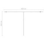 vidaXL Auvent automatique sur pied 450x300 cm Anthracite