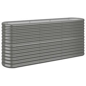 vidaXL Lit surélevé de jardin Acier galvanisé 152x40x68 cm gris