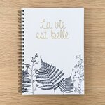Carnet spirales et lignes - La vie est belle