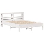 vidaXL Cadre de lit sans matelas blanc 140x190 cm bois de pin massif