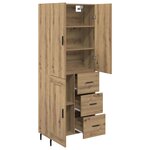 vidaXL Haut Armoire avec tiroir Chêne artisanal 69 5 x 34 x 180 cm
