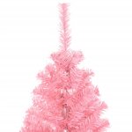 vidaXL Sapin de Noël artificiel avec support rose 150 cm PVC