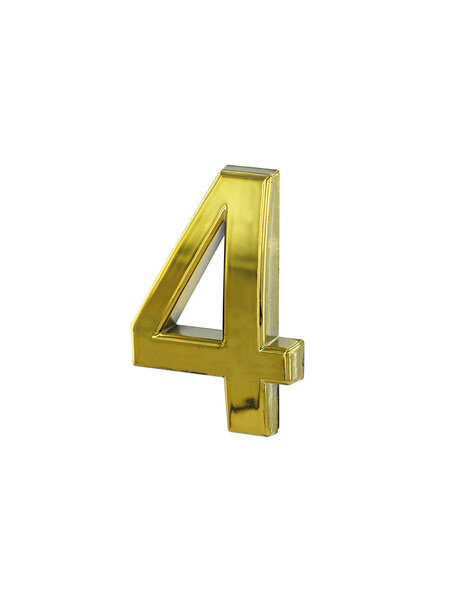 THIRARD - Chiffre 4 doré adhésif  ABS  H.50mm - THIRARD