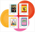 Collector 4 timbres - Gallimard Jeunesse - Lettre Verte