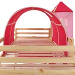 vidaXL Lit mezzanine d'enfants avec toboggan et échelle Pin 208x230 cm
